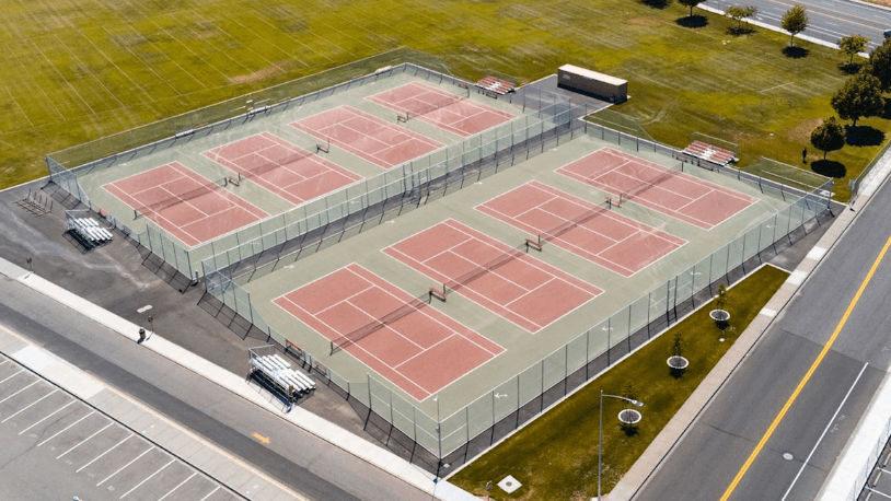 Tennis court action
